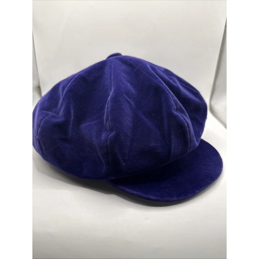 Vintage Velvet Cab Hat By New York Hat‎ & Cap Co Blue Velvet